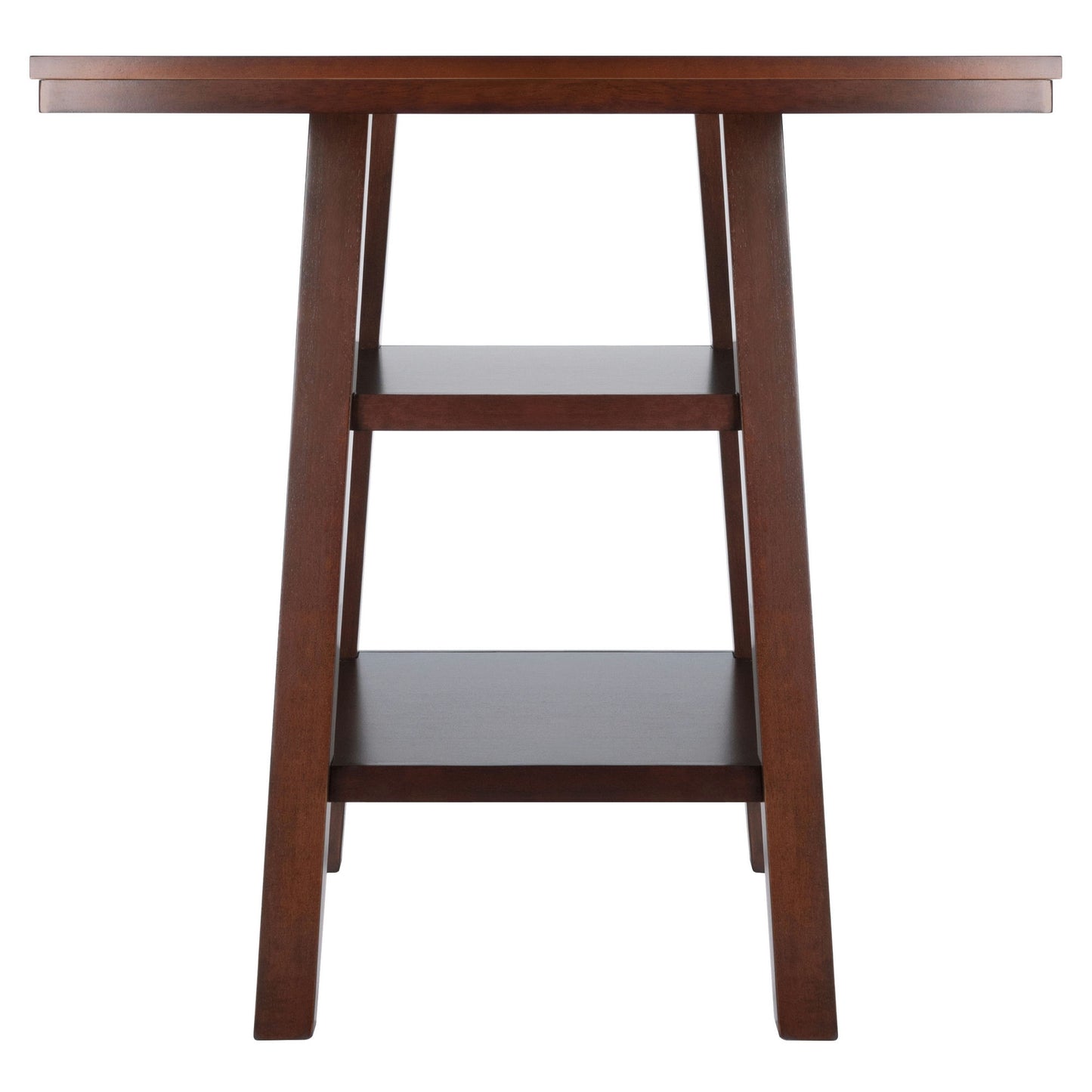 Orlando High Table with Shelves, Walnut