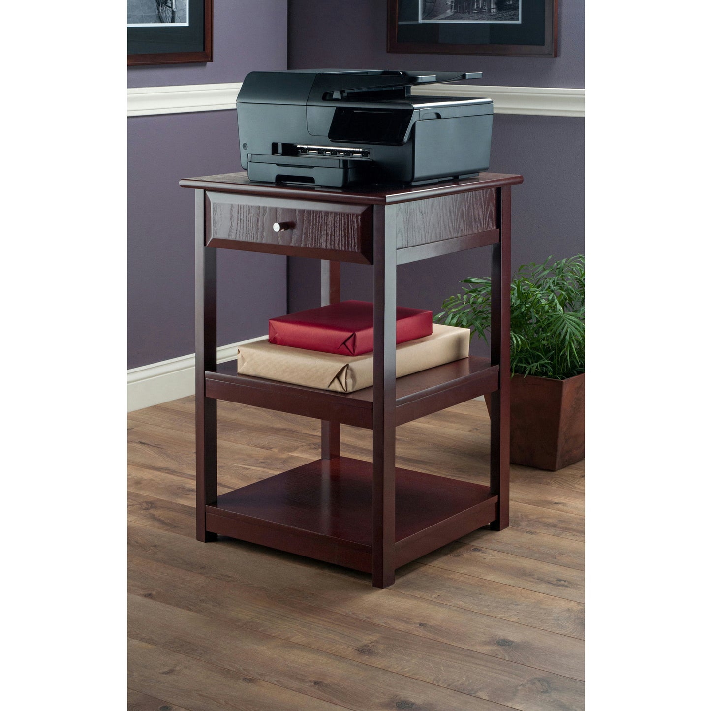 Delta Home Office Printer Stand, Walnut