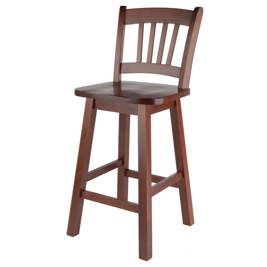 Fina Swivel Seat Counter Stool, Walnut