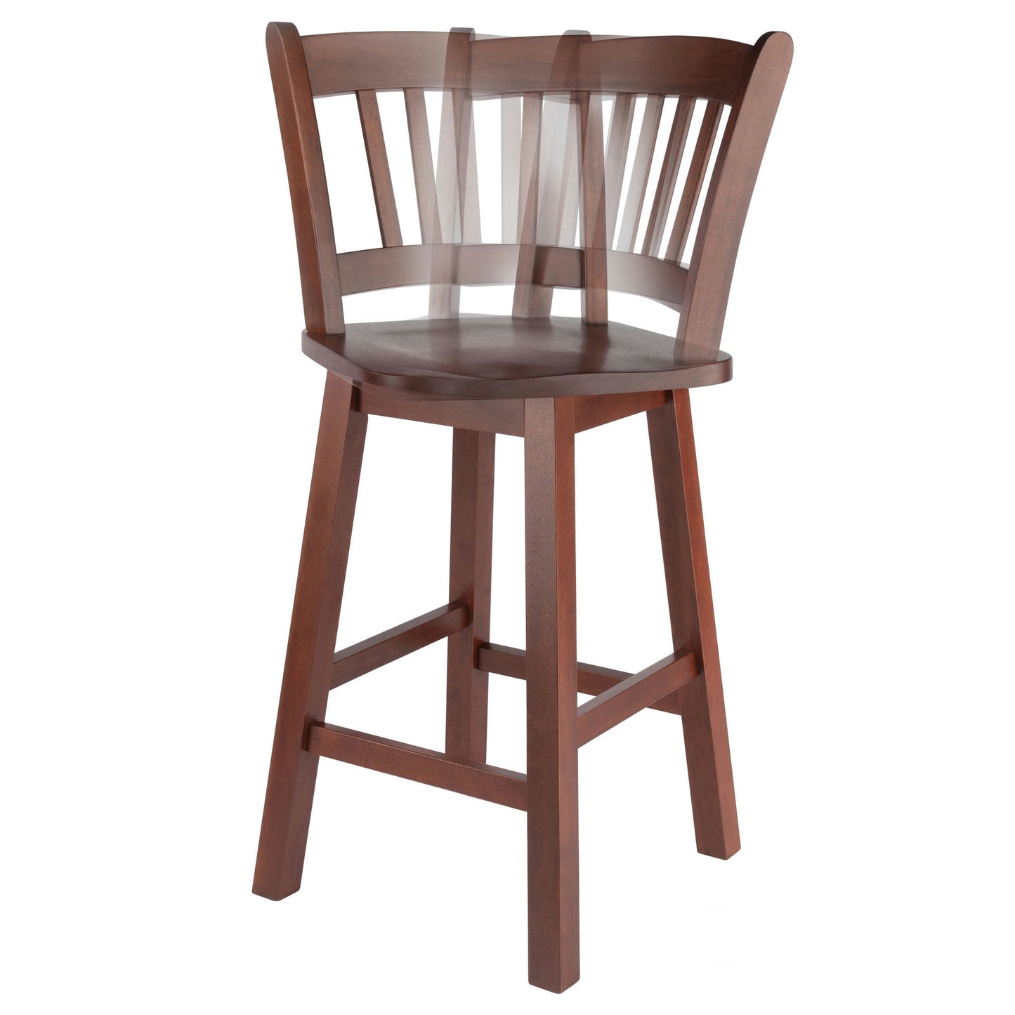 Fina Swivel Seat Counter Stool, Walnut