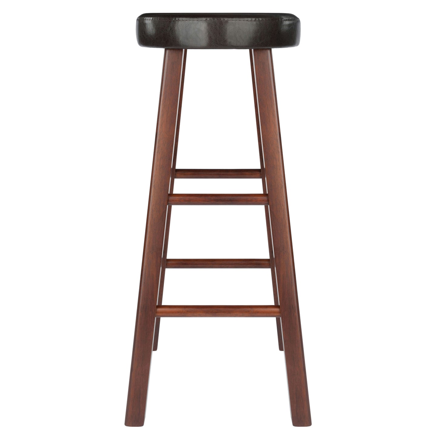 Maria 2-Pc Cushion Seat Bar Stool Set, Espresso and Walnut