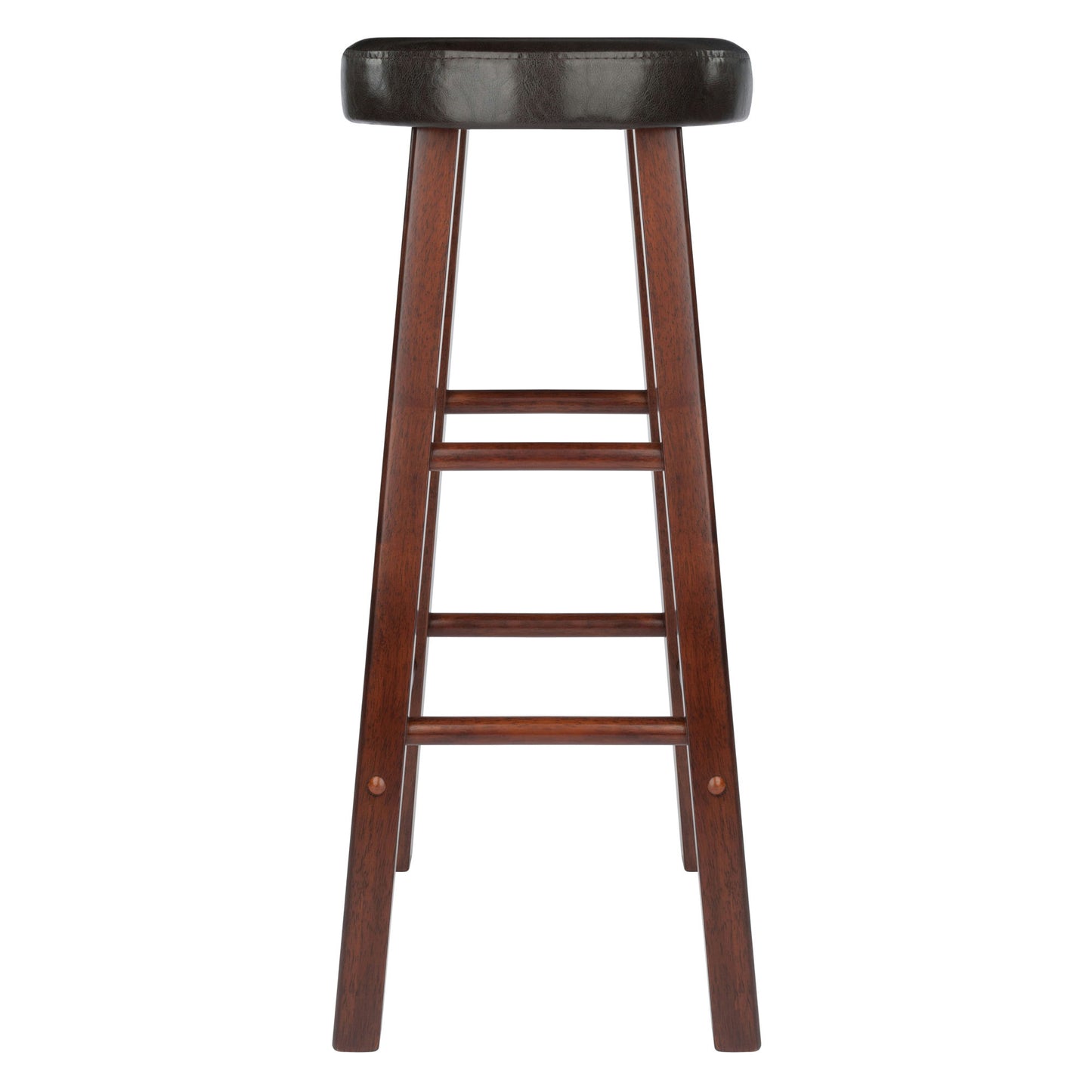 Maria 2-Pc Cushion Seat Bar Stool Set, Espresso and Walnut