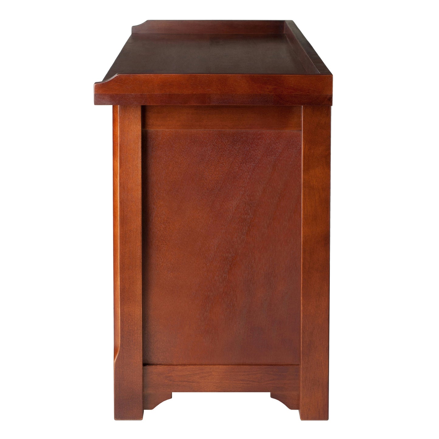 Verona 4-Pc Storage Bench with 3 Foldable Fabric Baskets, Walnut and Black