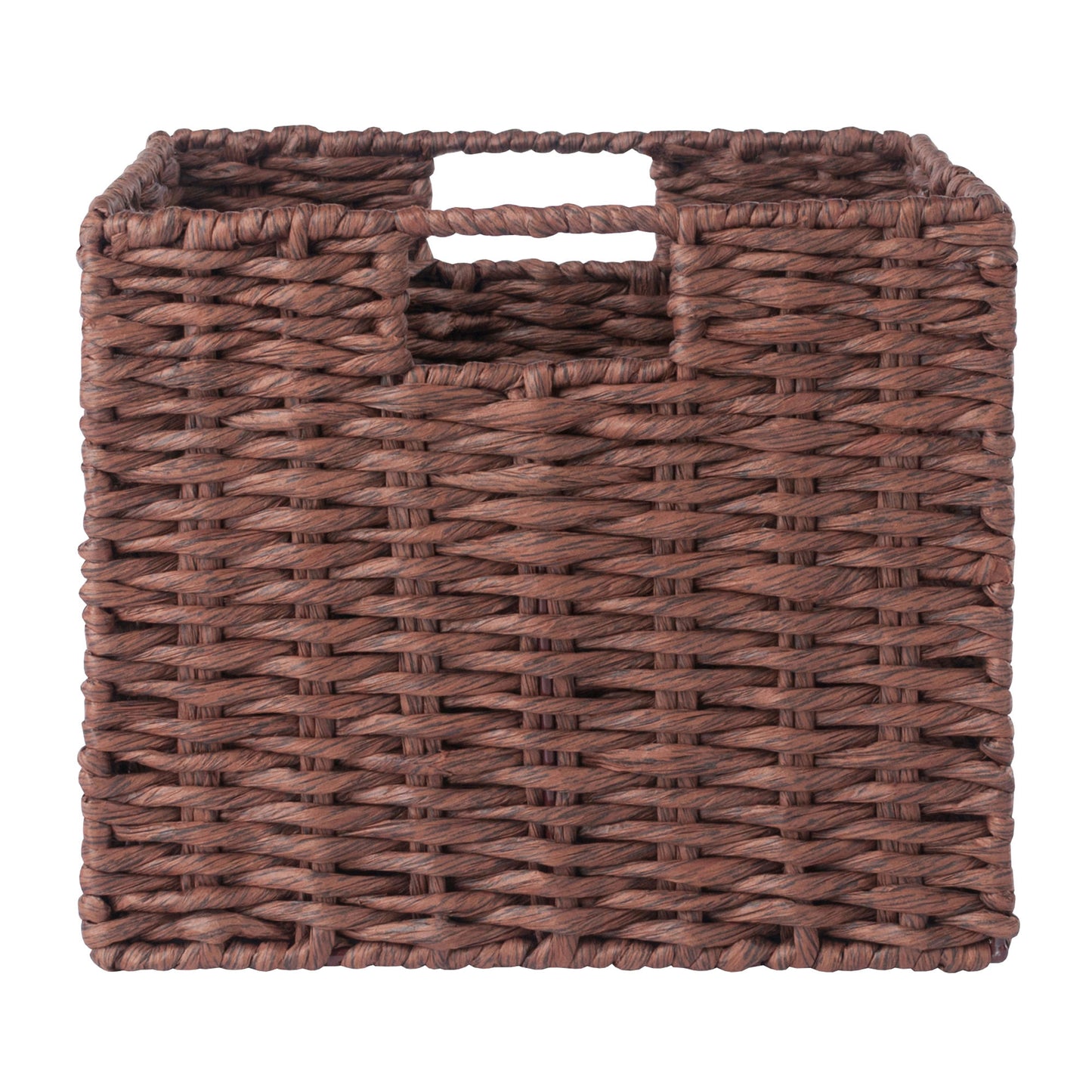 Tessa 2-Pc Foldable Woven Rope Basket Set, Walnut