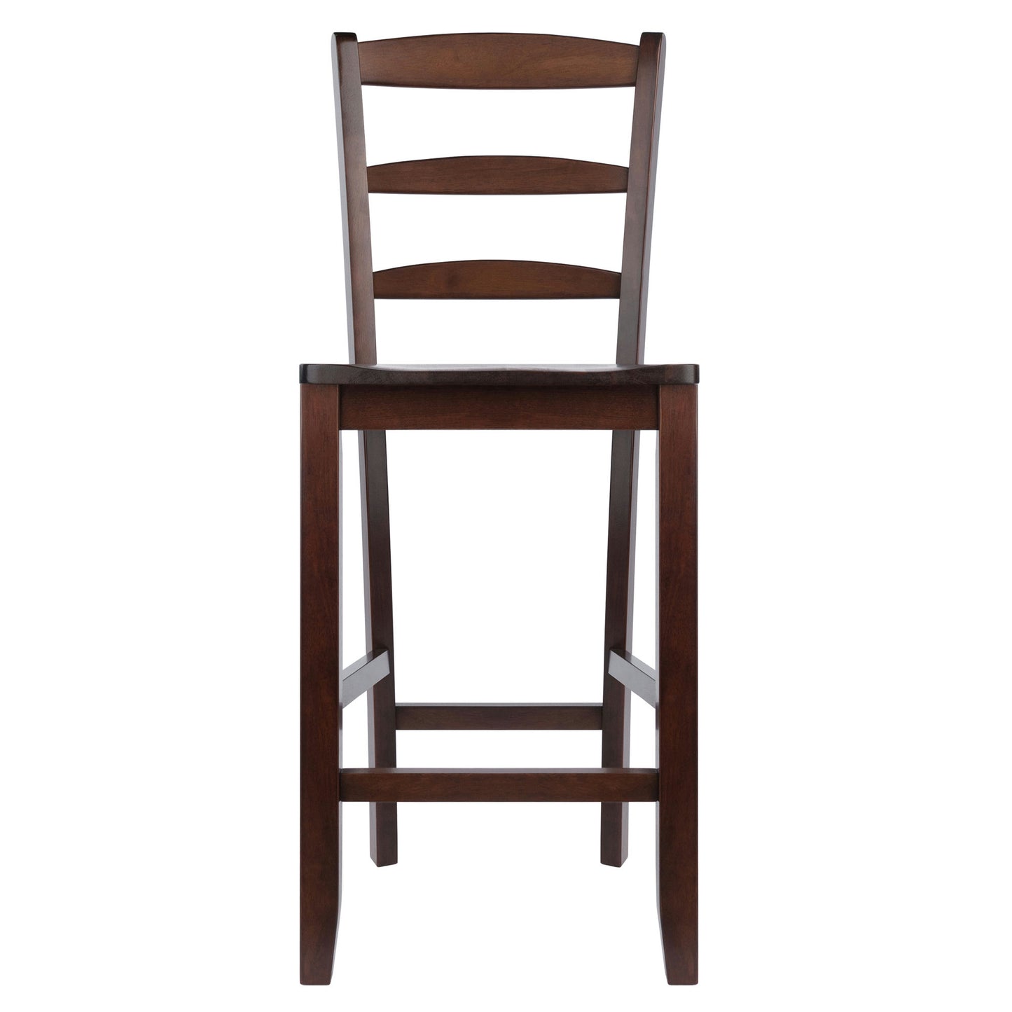 Benjamin 2-Pc Ladder-back Counter Stool Set, Walnut