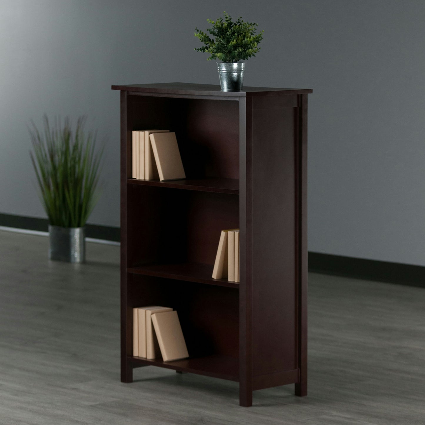 Milan 3-Section Shelf, Walnut