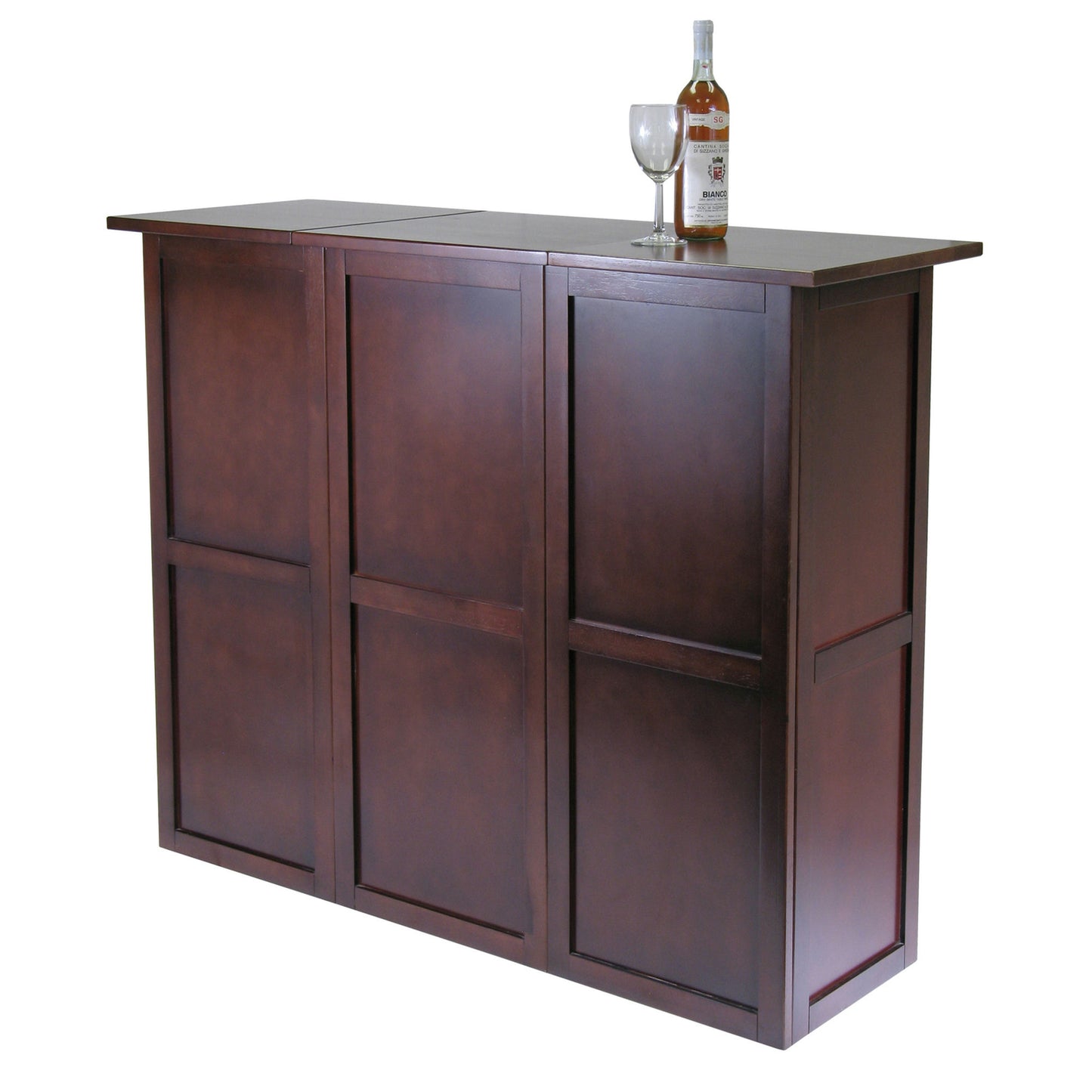 Newport Expandable Entertainment Wine Bar, Walnut