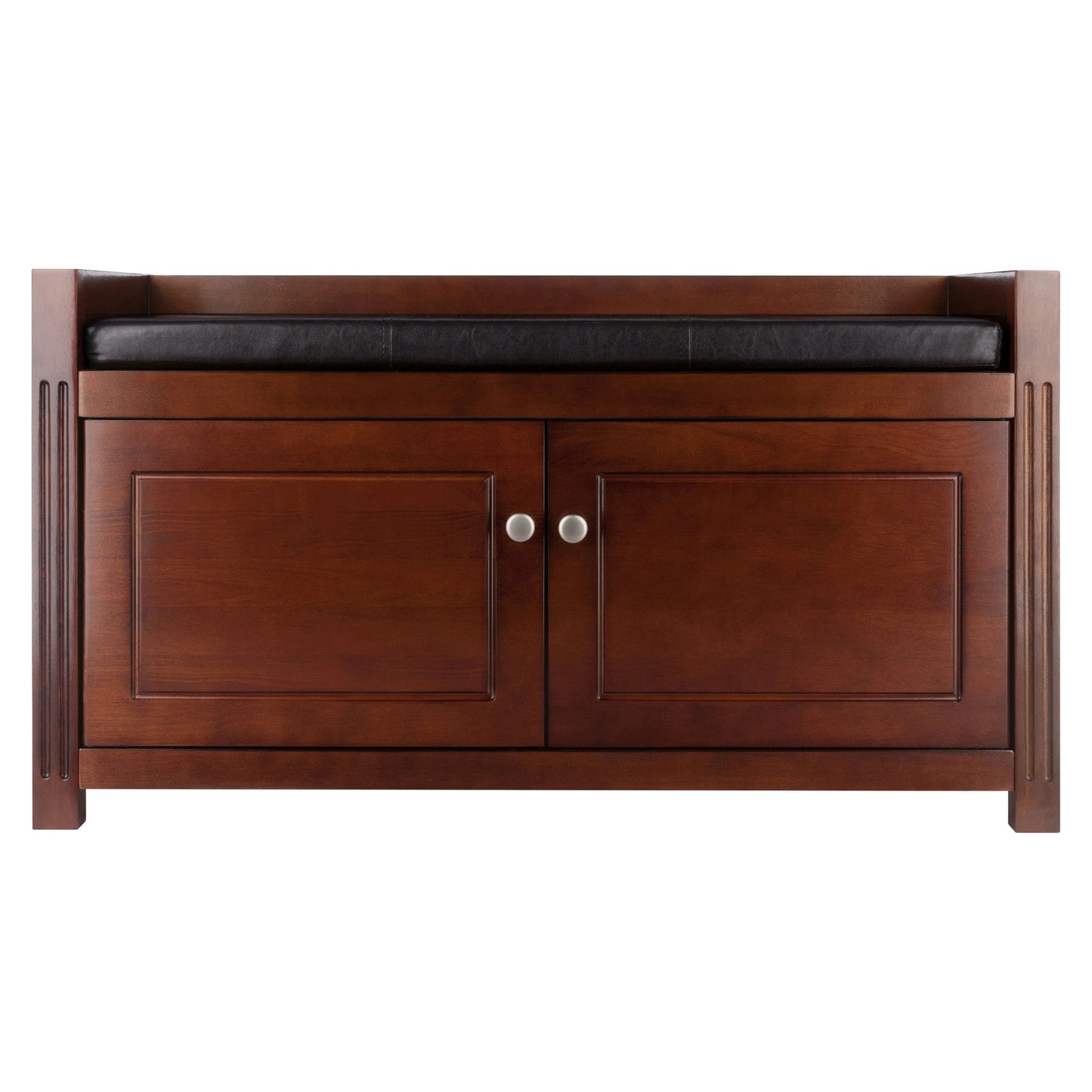 Charleston 2-Pc Storage Bench with Seat Cushion, Walnut and Espresso