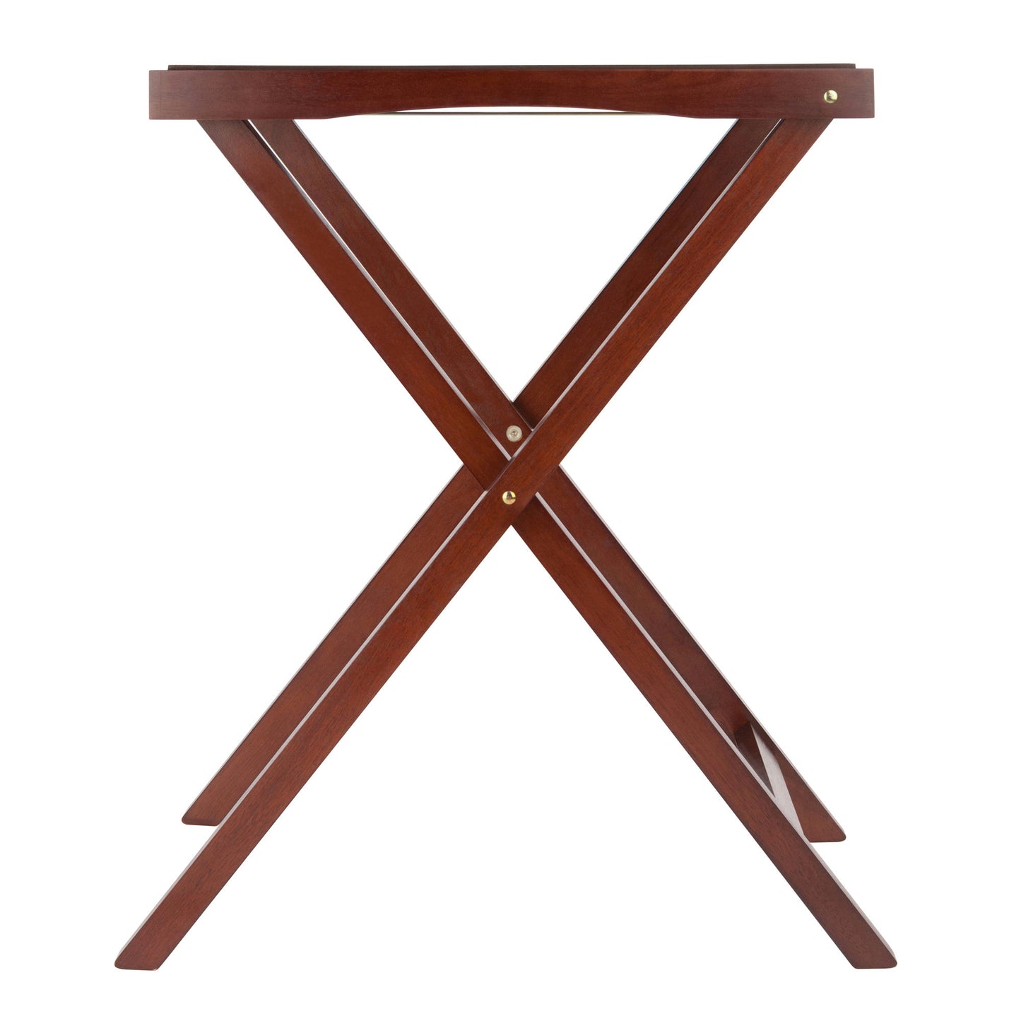 Devon Butler TV Table with Serving Tray, Walnut