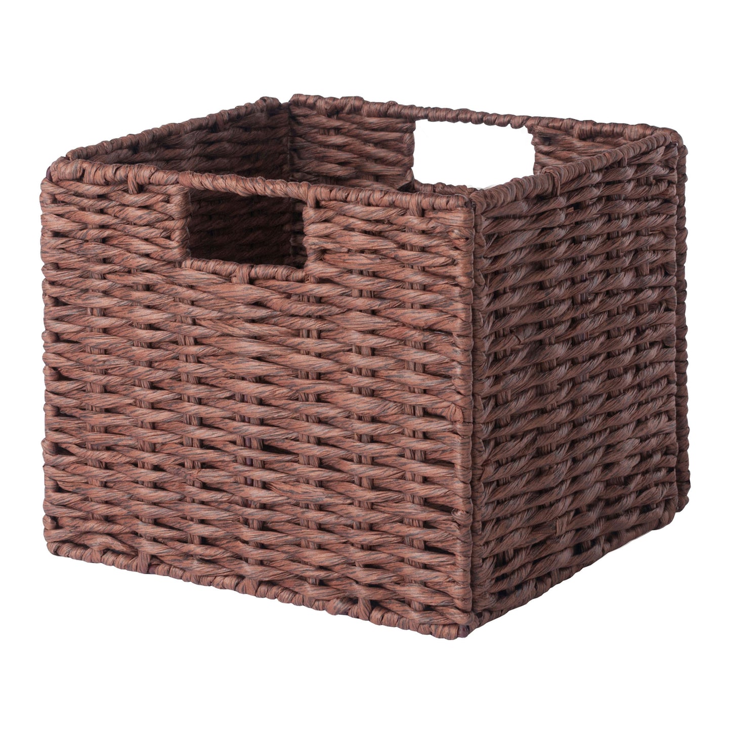 Tessa 3-Pc Foldable Woven Rope Basket Set, Walnut