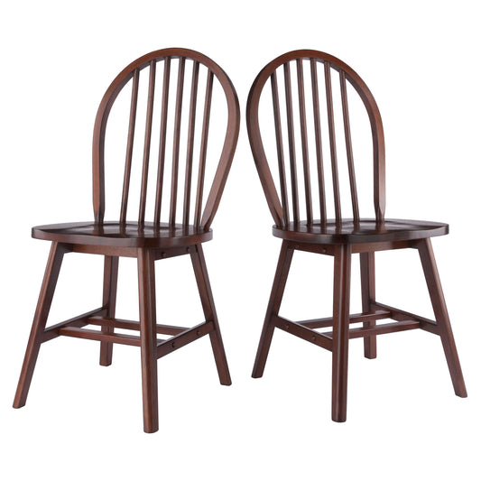 Windsor 2-Pc Chair Set, Walnut