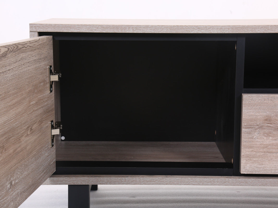 Apollo Gray Oak Finish TV Stand and Coffee Table Set