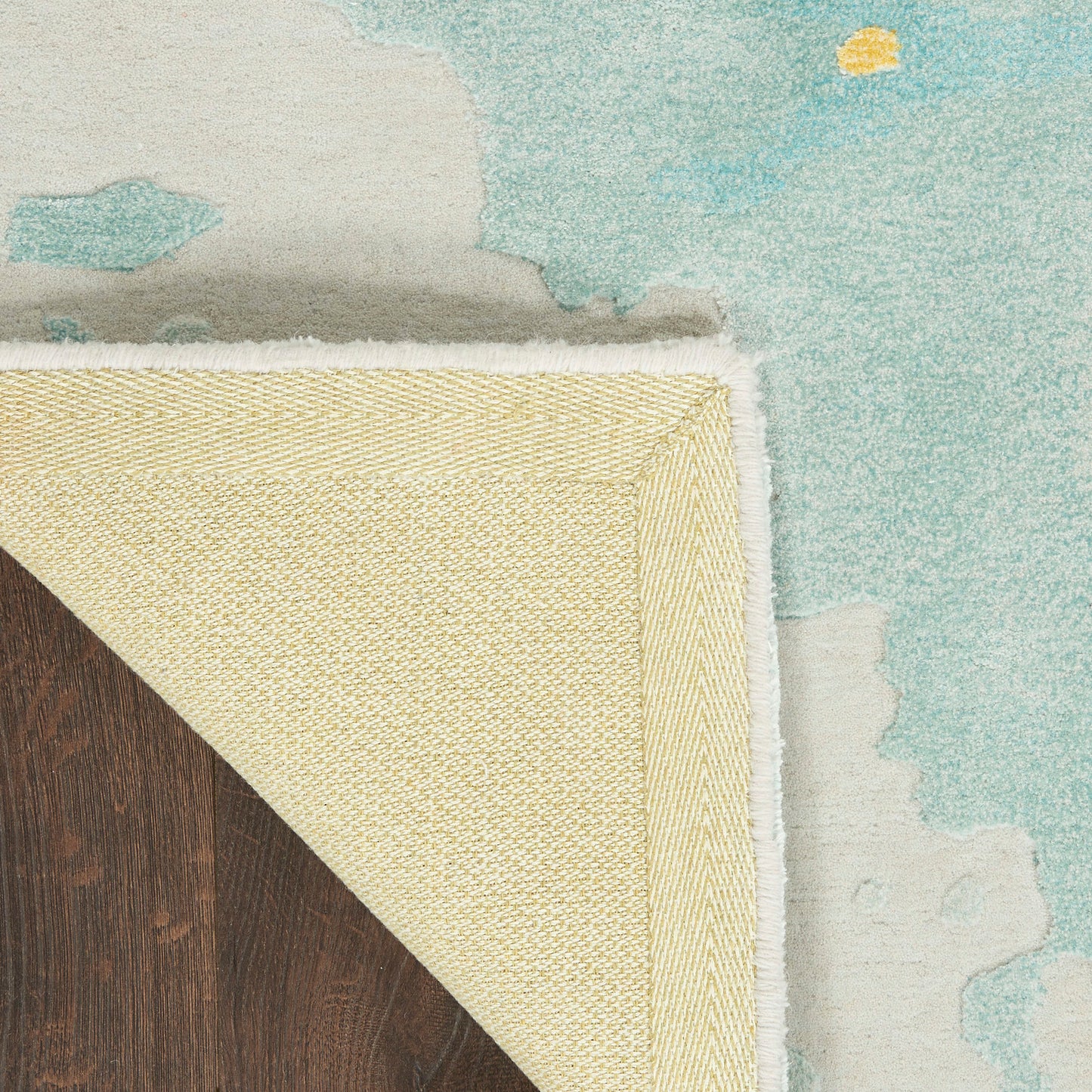 Nourison Prismatic 2' x 3' Seafoam Gold Modern Indoor Rug