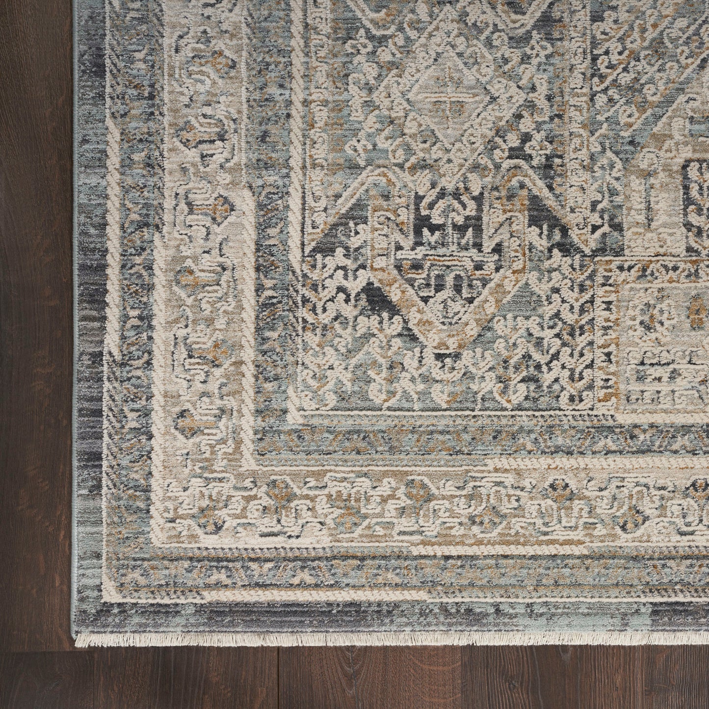 Nourison Lynx 2'6" x 4'6" Ivory Charcoal Bohemian Indoor Rug