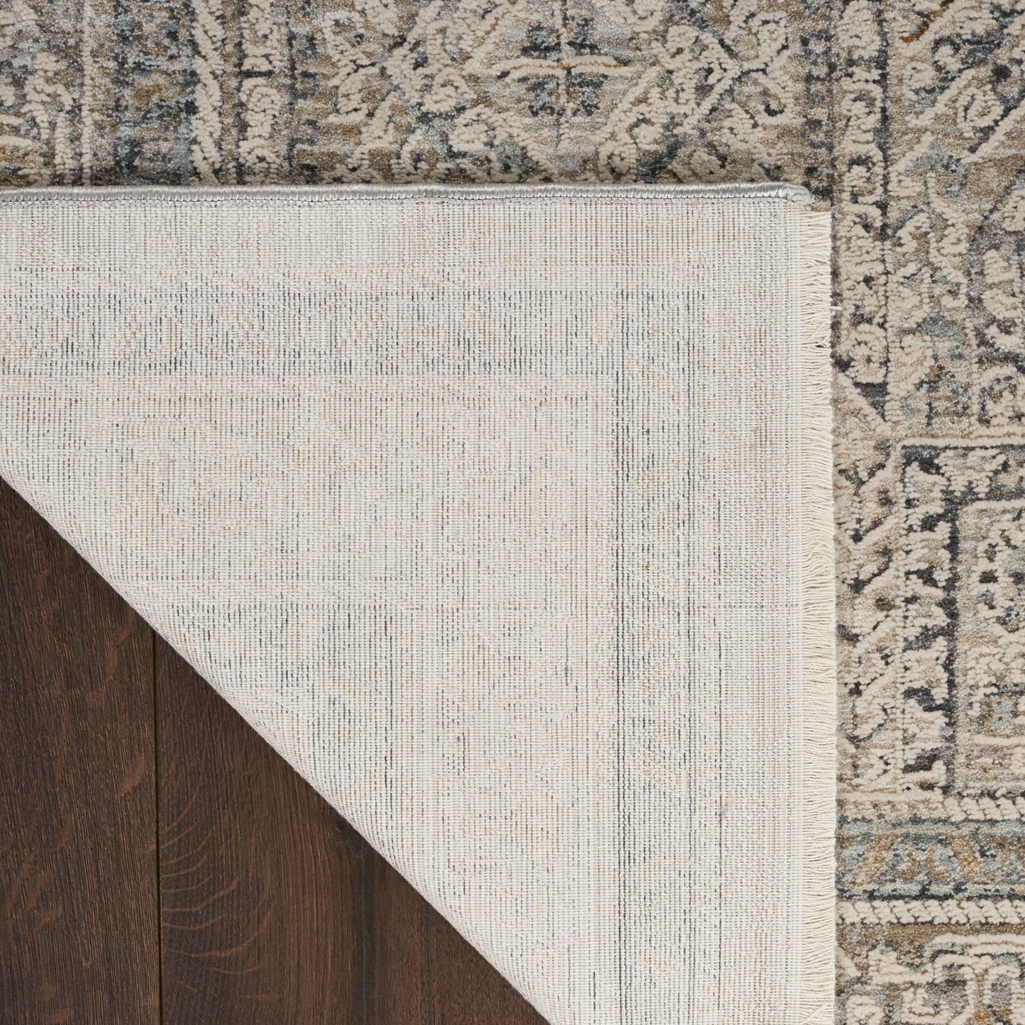 Nourison Lynx 8.6 x 11.4 Ivory/Grey/Blue Bohemian Indoor Rug