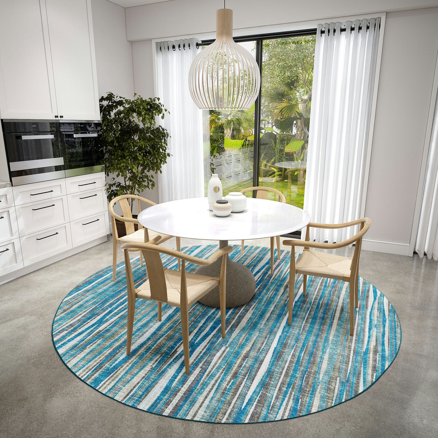 Amador AA1 Sky 6' x 6' Round Rug