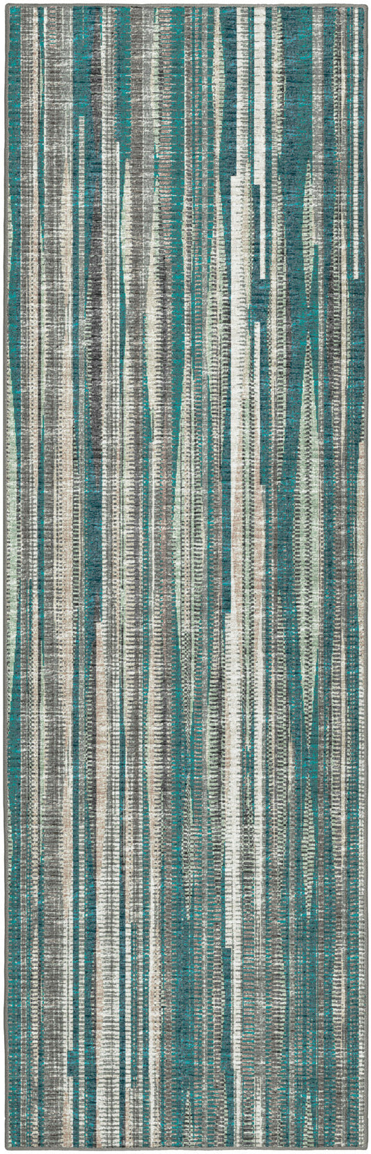 Amador AA1 Teal 2'6" x 10' Runner Rug