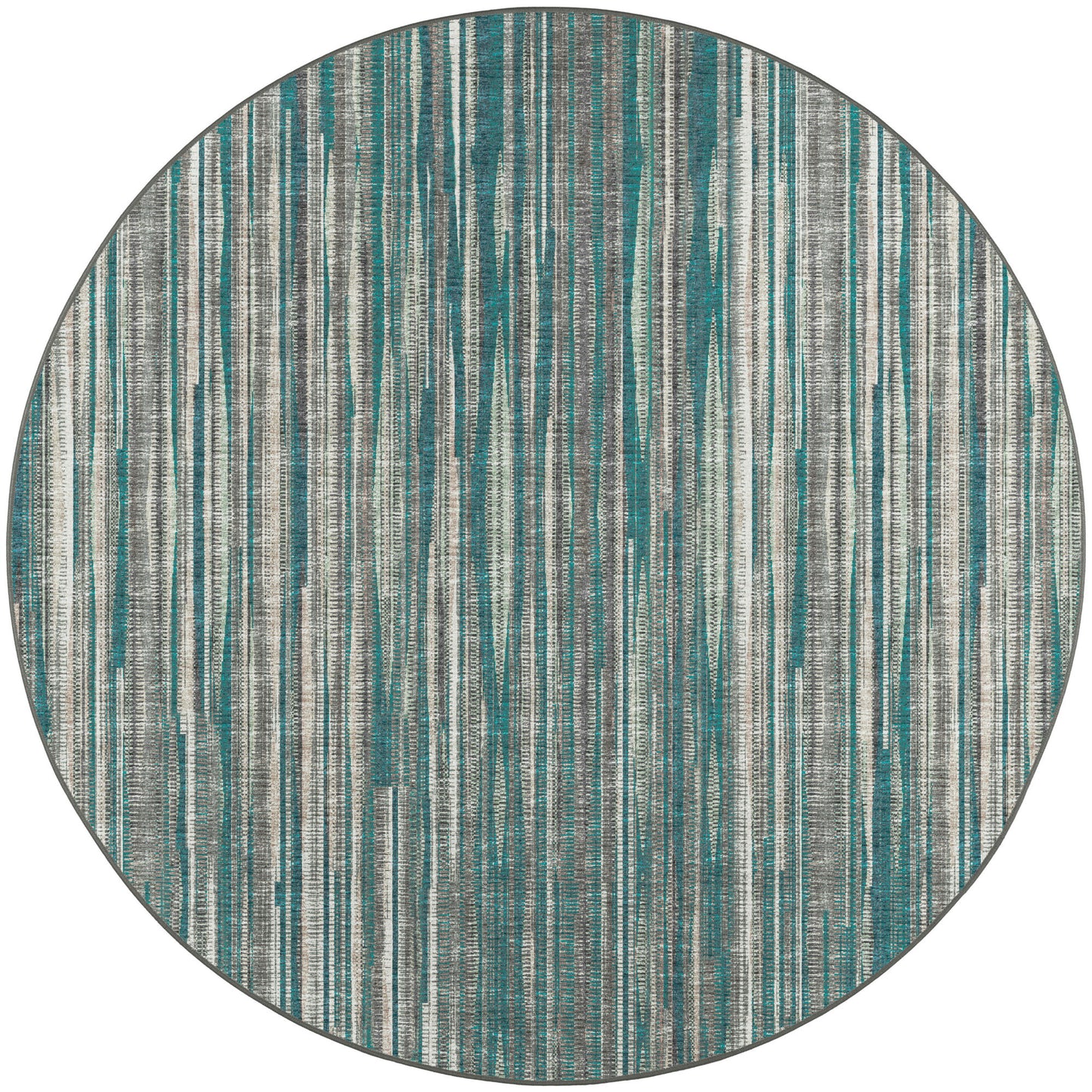 Amador AA1 Teal 6' x 6' Round Rug