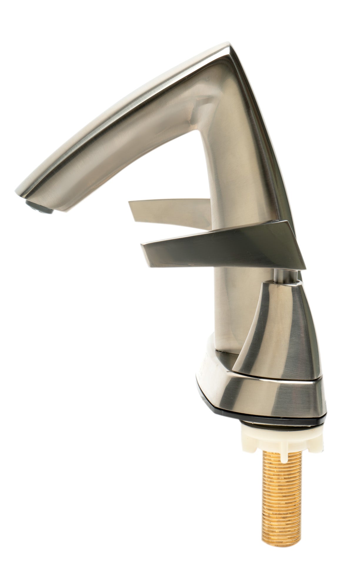 ALFI brand AB1003-BN Brushed Nickel Two-Handle 4'' Centerset Bathroom Faucet