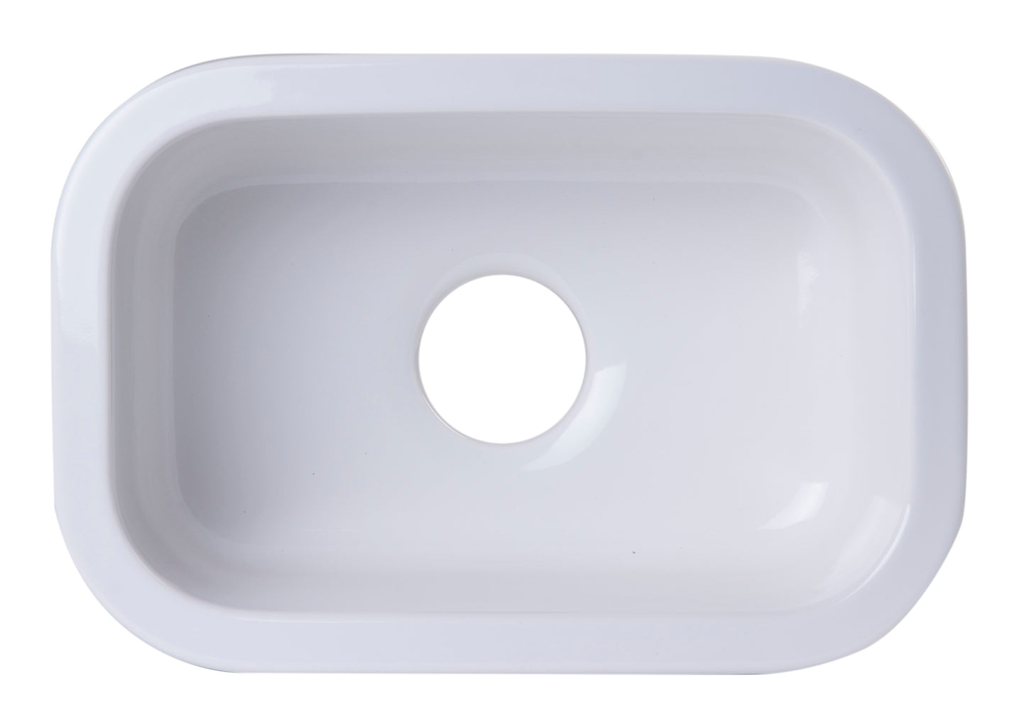 ALFI brand Small Rectangular Fireclay Undermount or Drop In Prep / Bar Sink