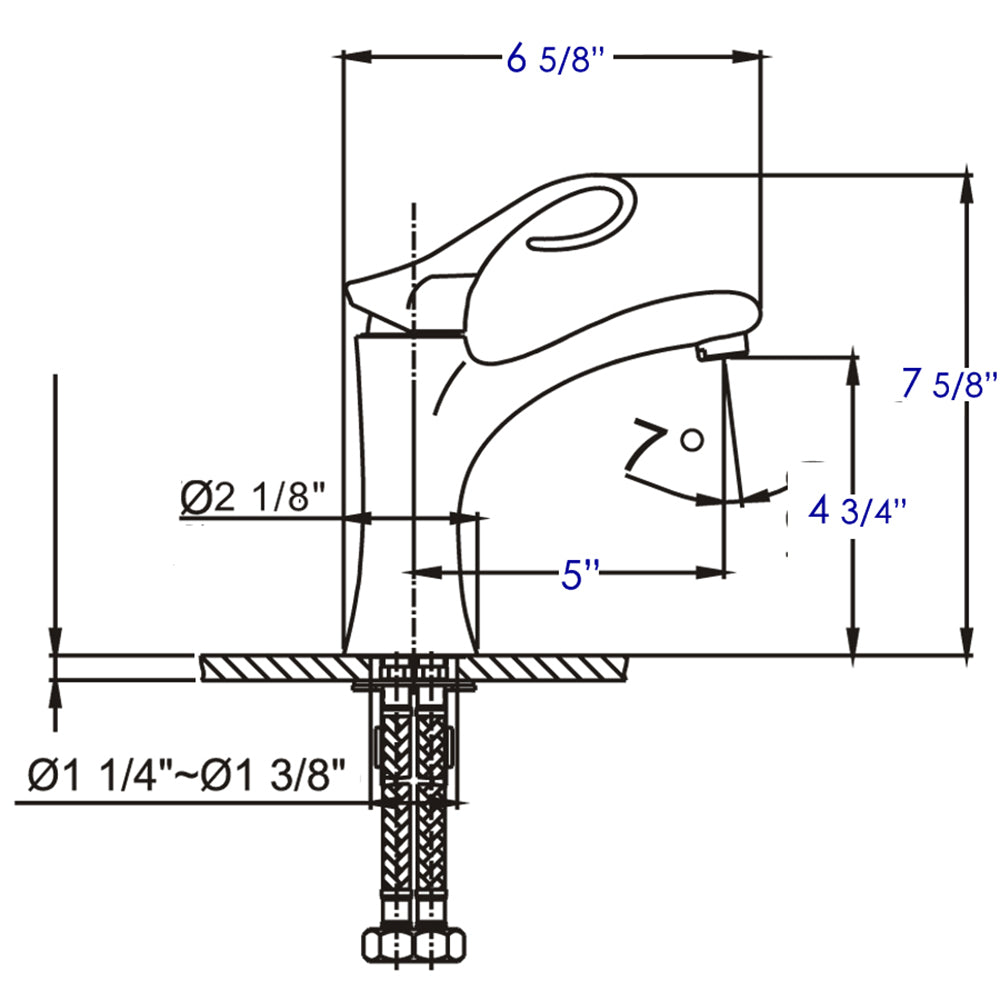 ALFI brand AB1295-PC Polished Chrome Single Lever Bathroom Faucet