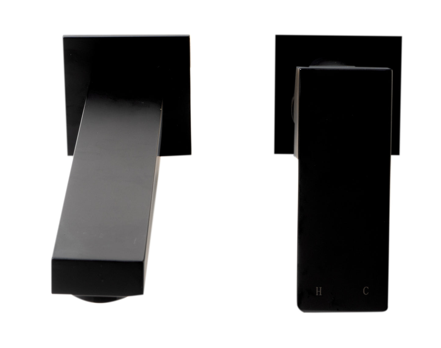 ALFI brand AB1468-BM Black Matte Single Lever Wallmount Bathroom Faucet