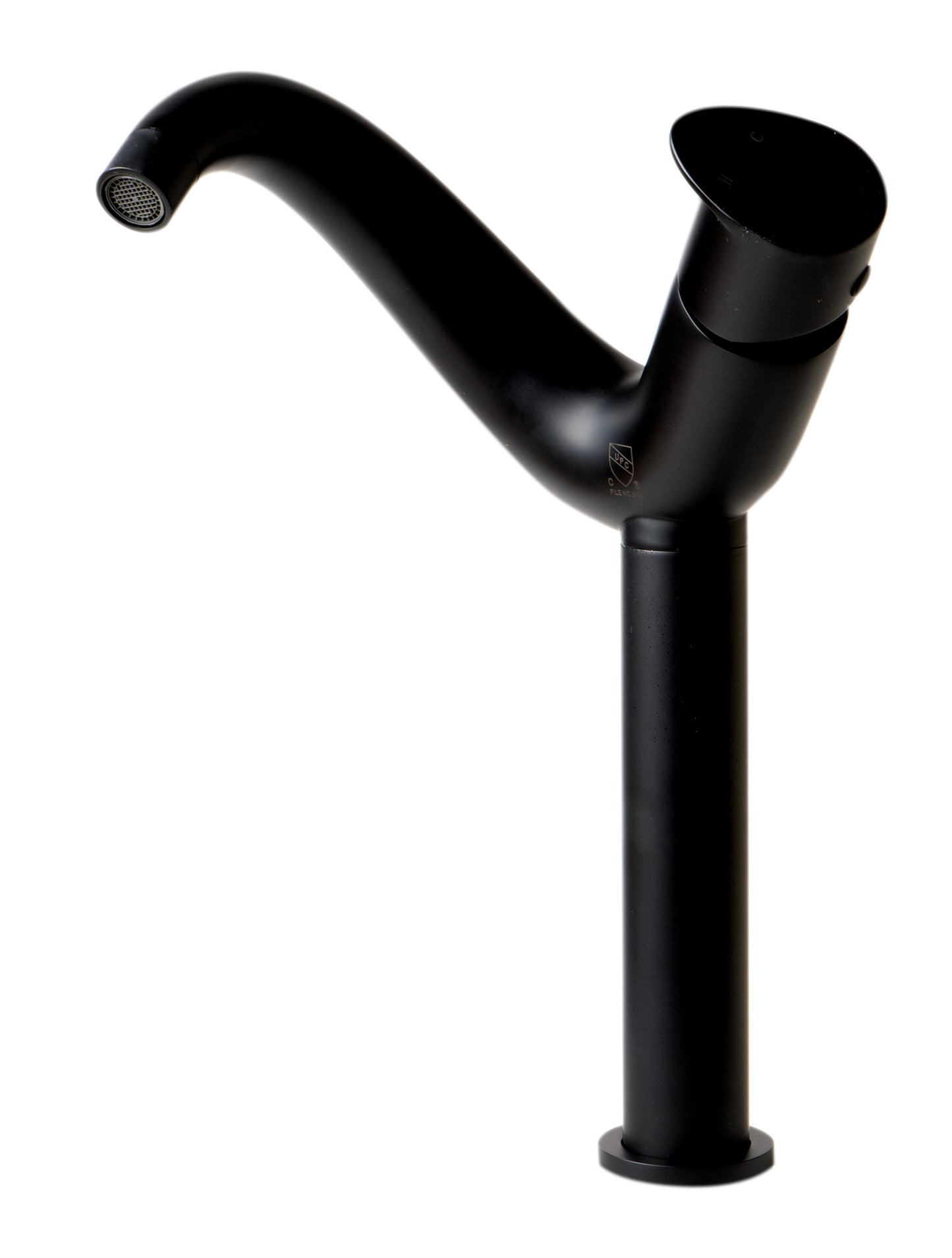 ALFI brand AB1570-BM Black Matte Tall Wave Single Lever Bathroom Faucet