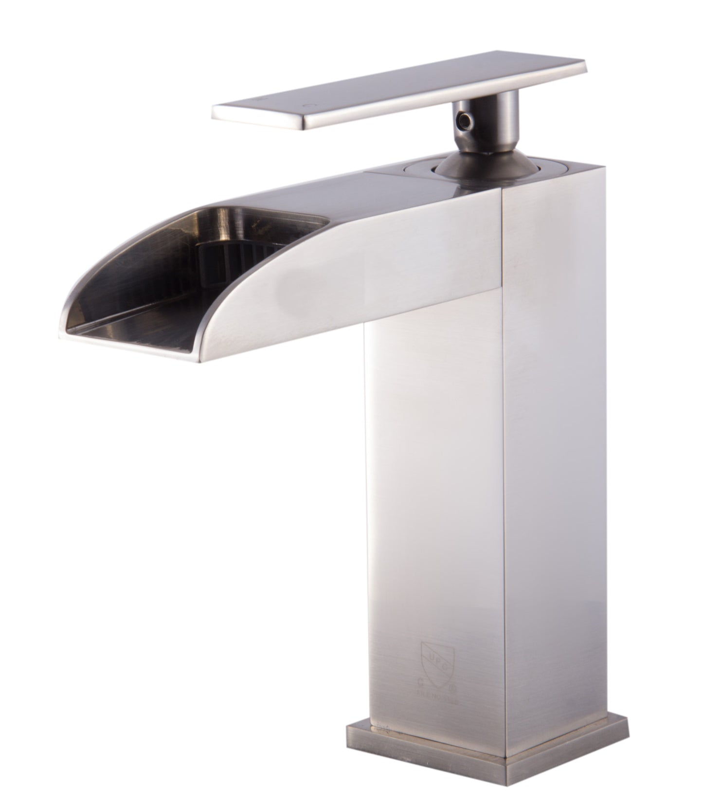 ALFI brand AB1598-BN Brushed Nickel Single Hole Waterfall Bathroom Faucet