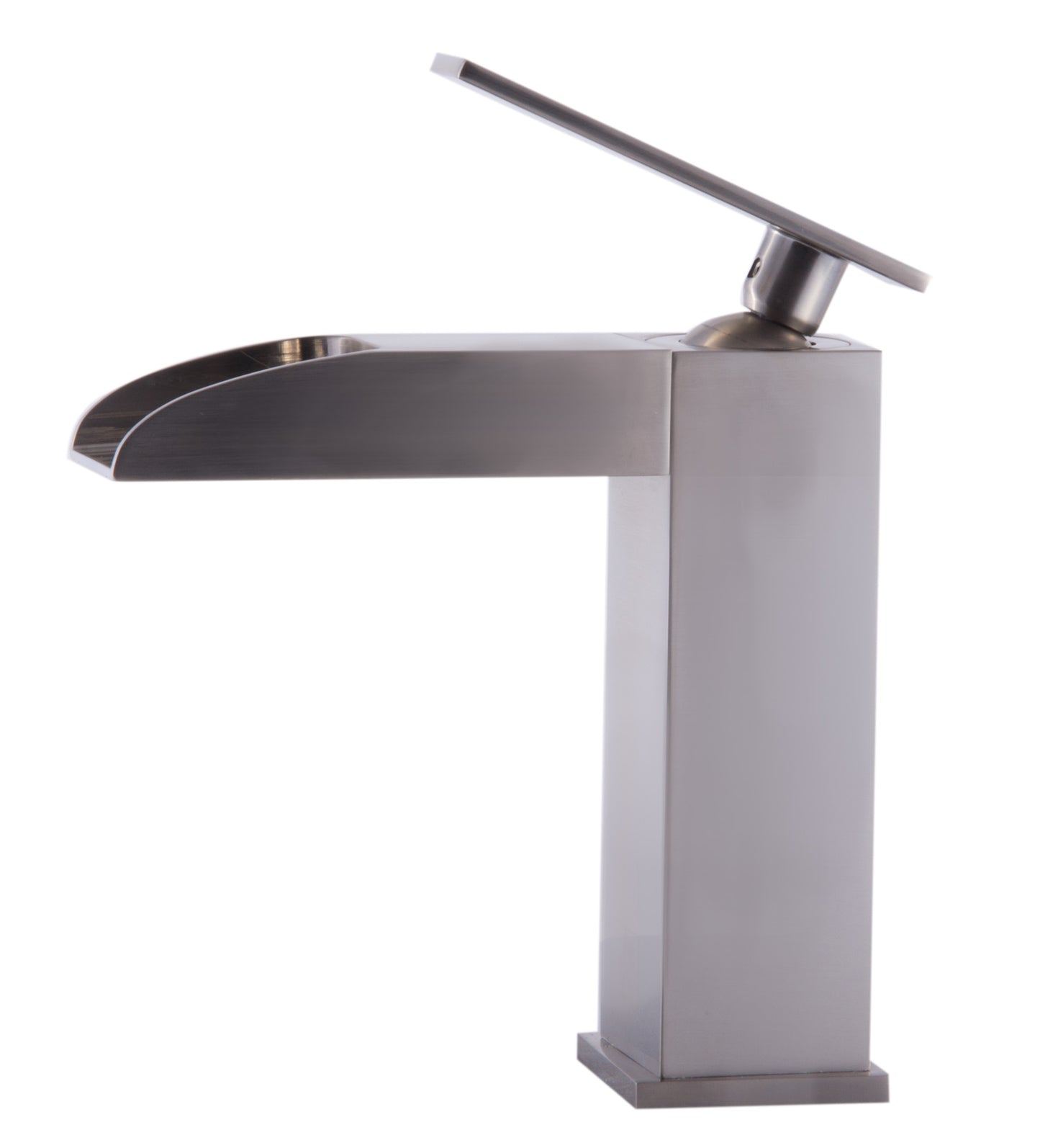 ALFI brand AB1598-BN Brushed Nickel Single Hole Waterfall Bathroom Faucet