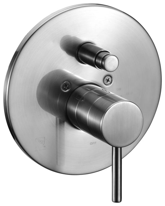 ALFI brand Brushed Nickel Pressure Balanced Round Shower Mixer with Diverter
