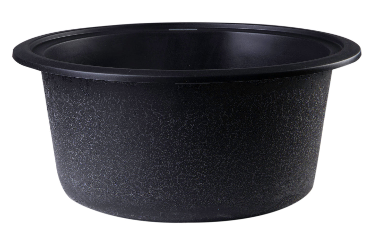 ALFI brand Black 17" Drop-In Round Granite Composite Kitchen Prep Sink