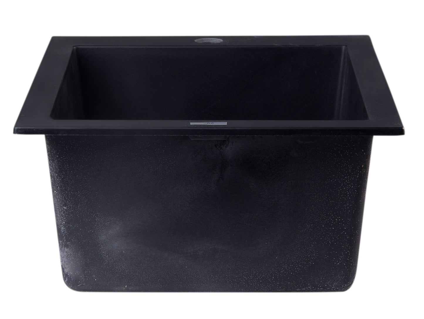 ALFI brand Black 17" Drop-In Rectangular Granite Composite Kitchen Prep Sink