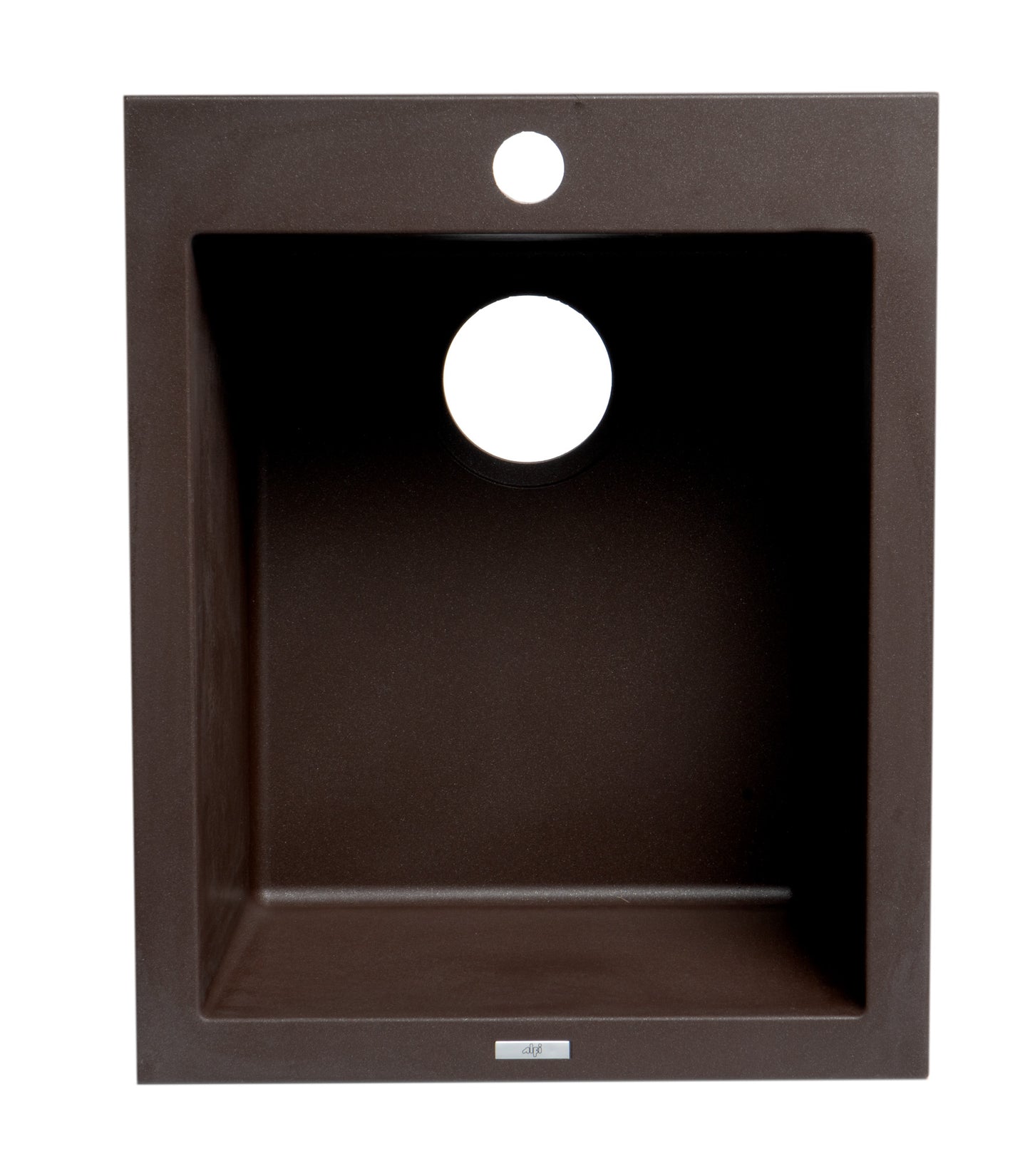 ALFI brand Chocolate 17" Drop-In Rectangular Granite Composite Kitchen Prep Sink