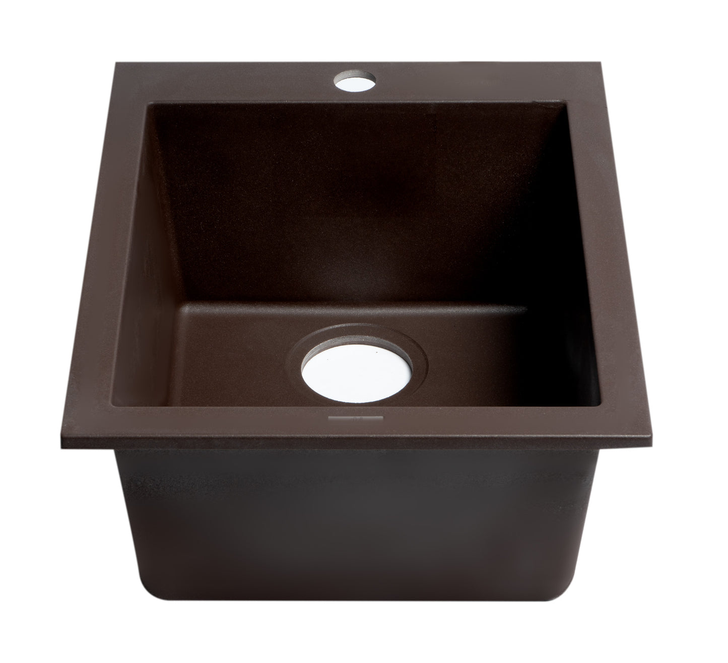 ALFI brand Chocolate 17" Drop-In Rectangular Granite Composite Kitchen Prep Sink