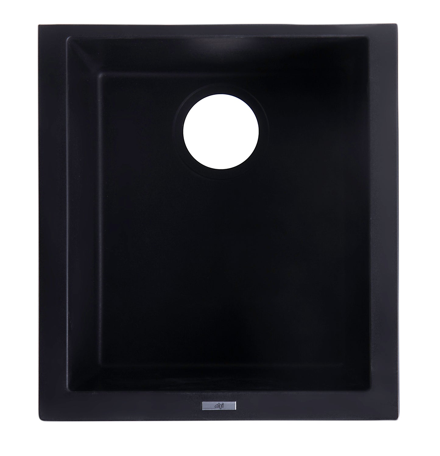 ALFI brand Black 17" Undermount Rectangular Granite Composite Kitchen Prep Sink