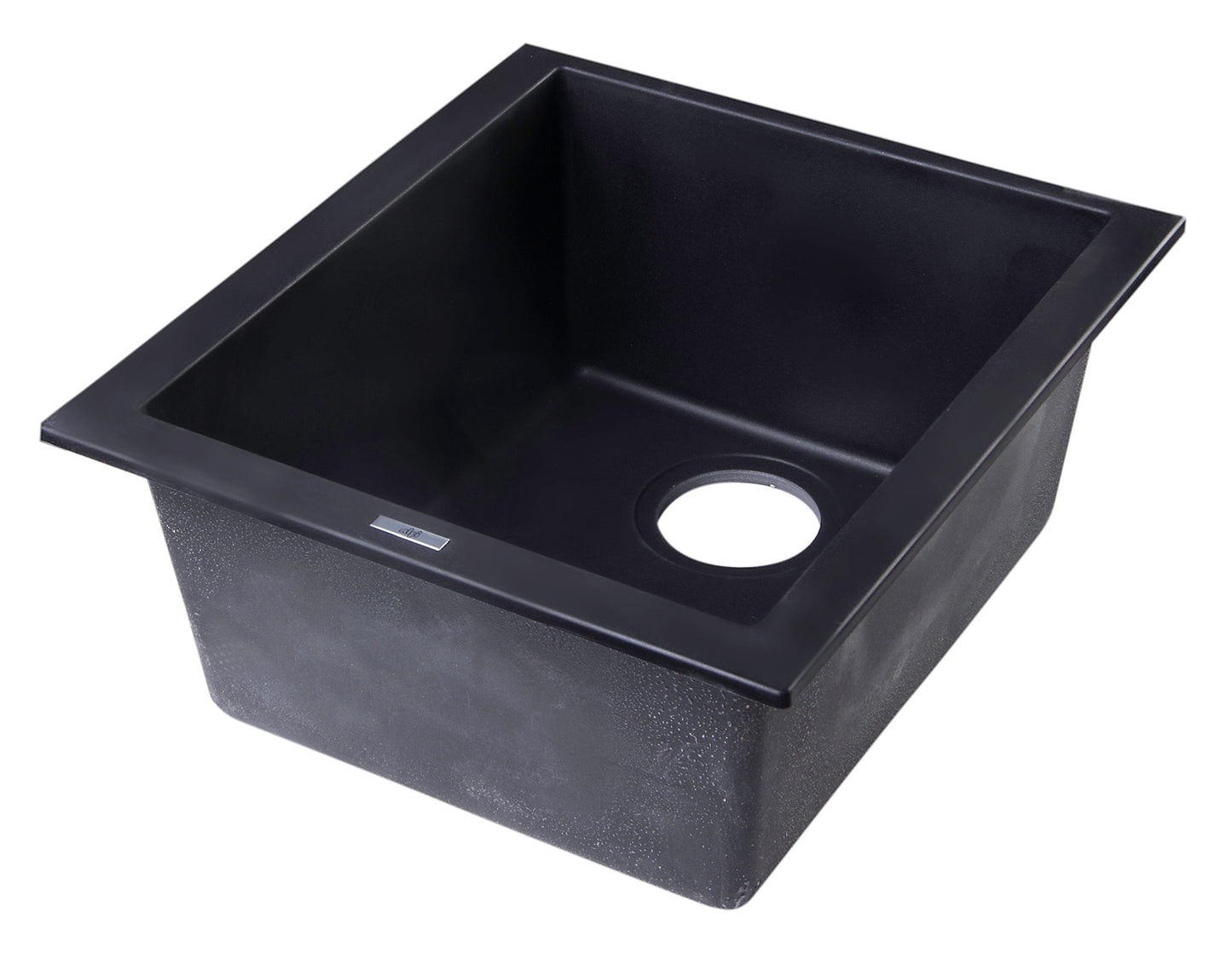 ALFI brand Black 17" Undermount Rectangular Granite Composite Kitchen Prep Sink