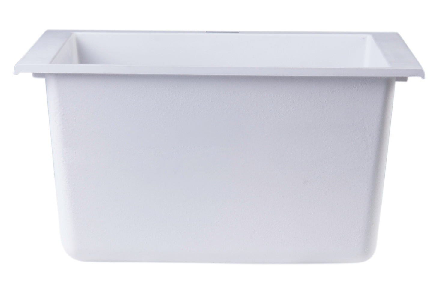 ALFI brand White 17" Undermount Rectangular Granite Composite Kitchen Prep Sink