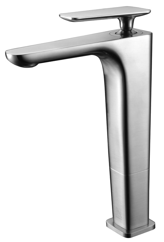 ALFI brand AB1778-BN Brushed Nickel Tall Single Hole Modern Bathroom Faucet