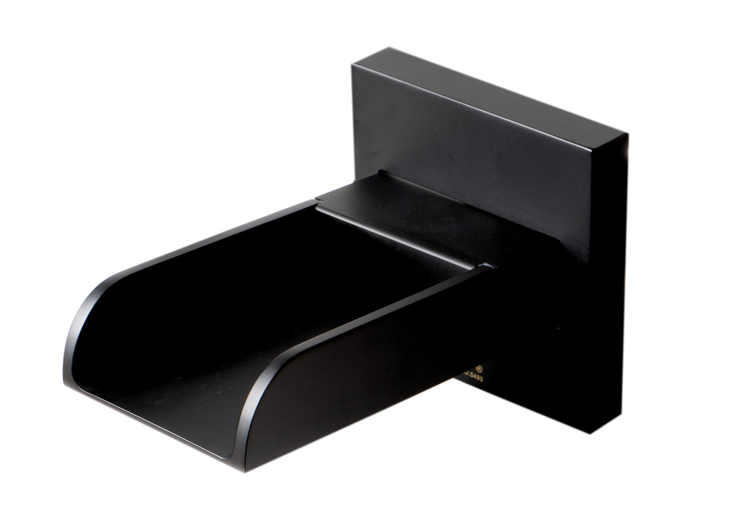 ALFI brand Black Matte Widespread Wall Mounted Modern Waterfall Bathroom Faucet