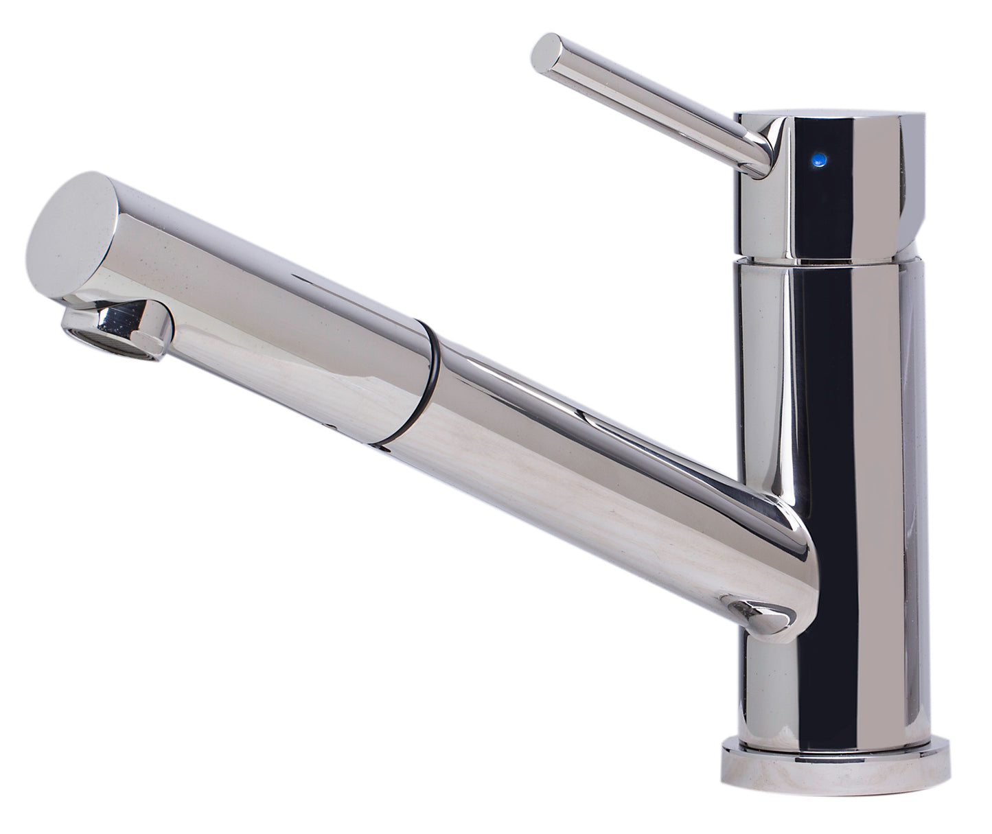 ALFI brand Solid Polished Stainless Steel Pull Out Single Hole Kitchen Faucet