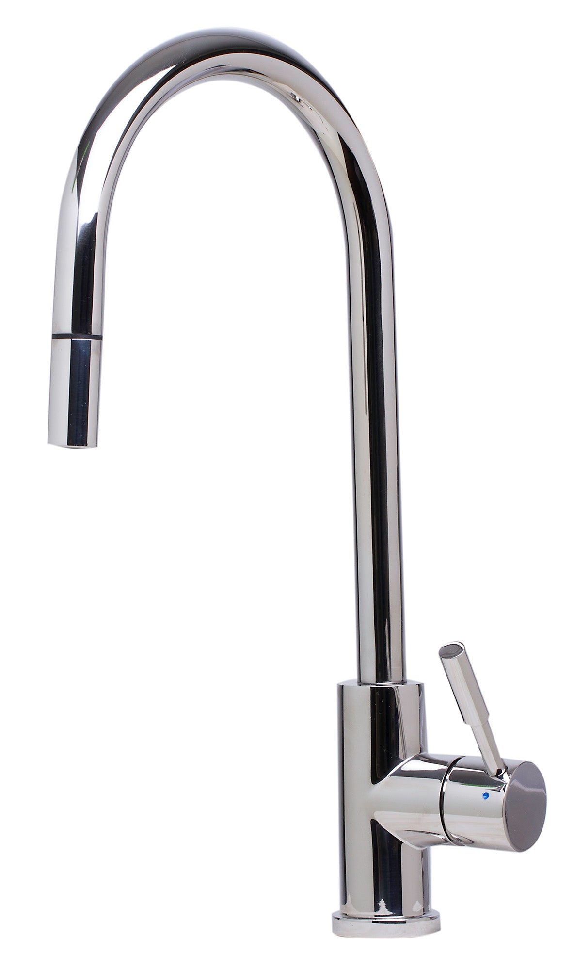 ALFI brand Solid Polished Stainless Steel Single Hole Pull Down Kitchen Faucet