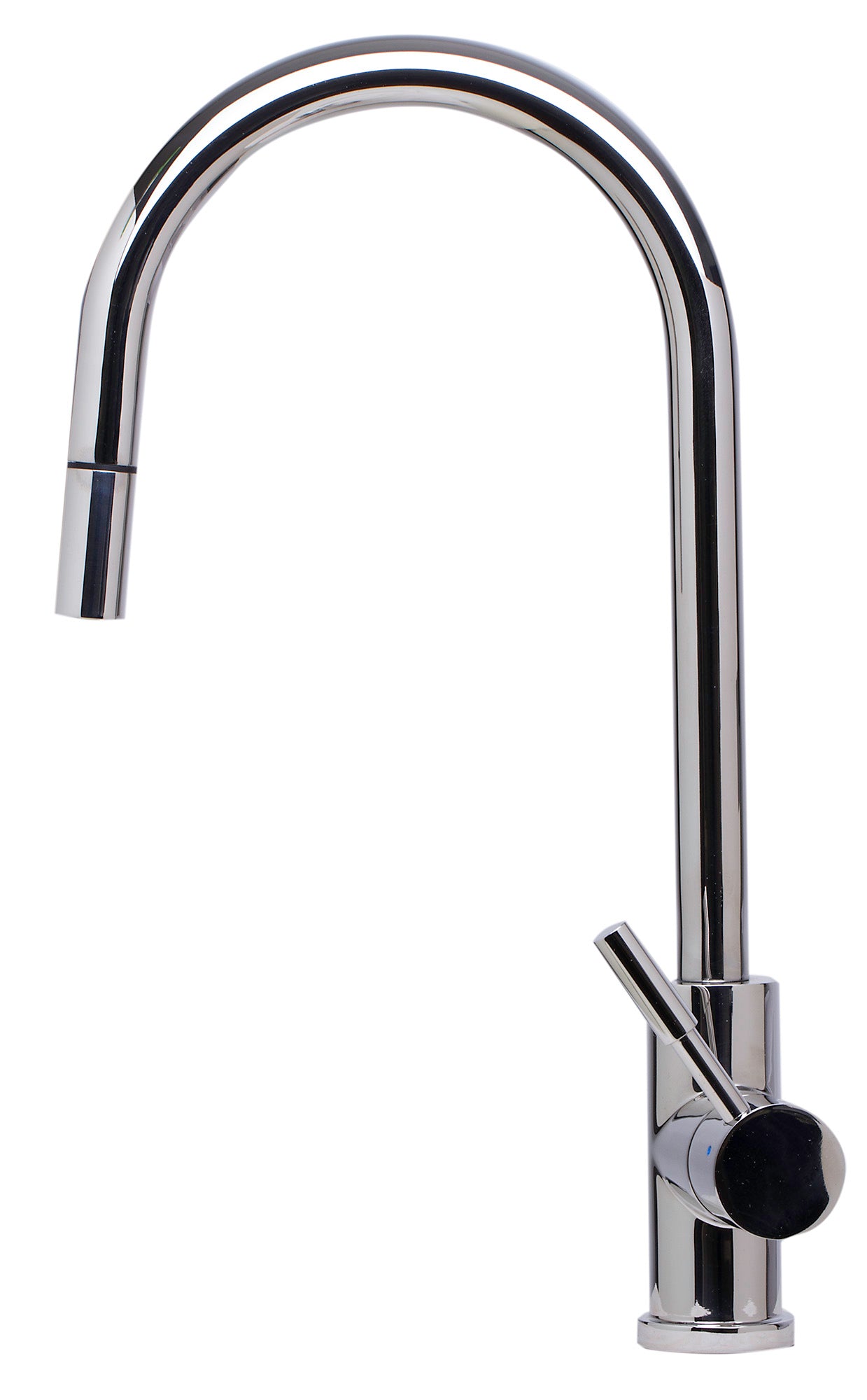 ALFI brand Solid Polished Stainless Steel Single Hole Pull Down Kitchen Faucet