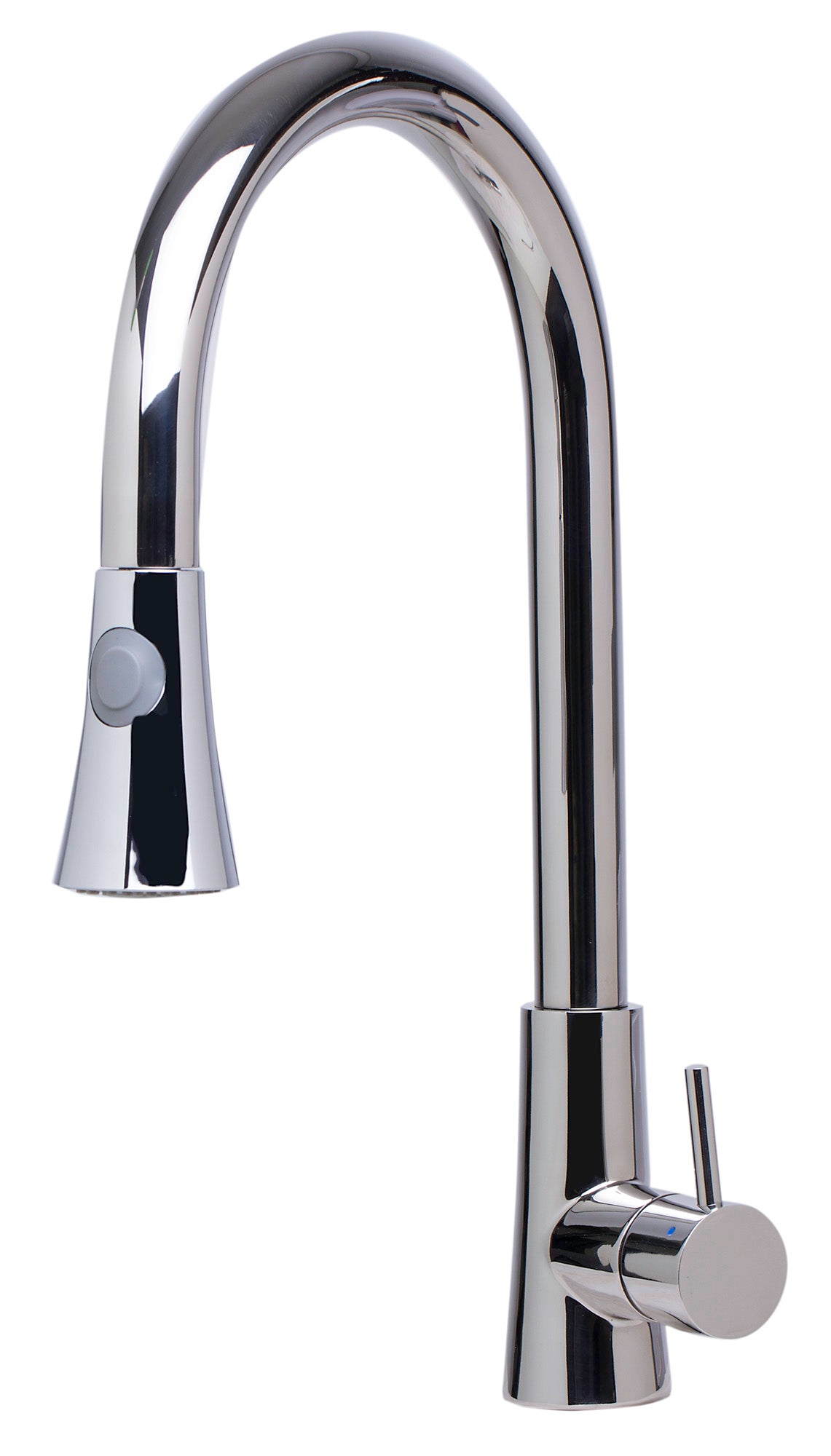 ALFI brand Solid Polished Stainless Steel Pull Down Single Hole Kitchen Faucet