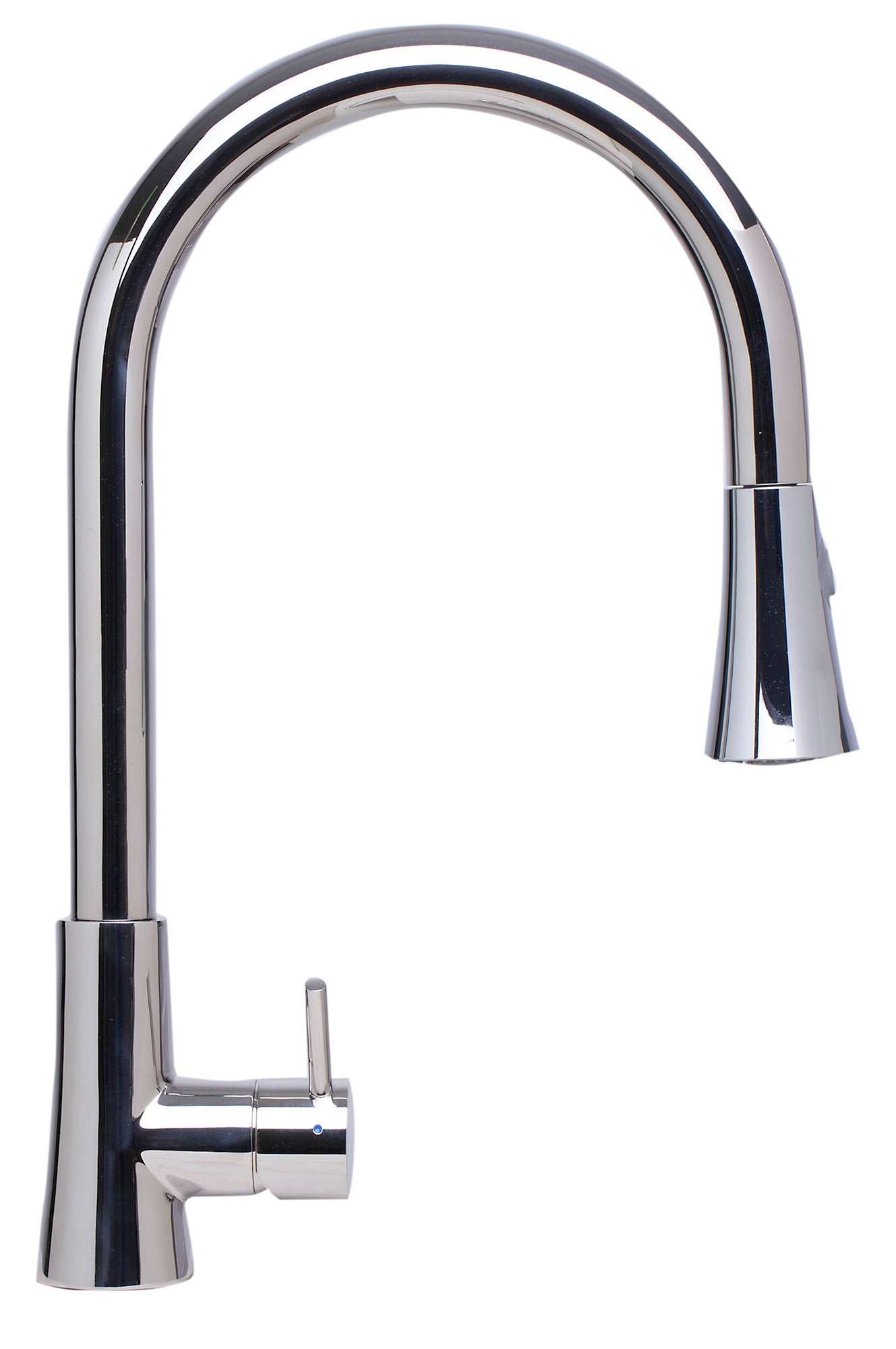 ALFI brand Solid Polished Stainless Steel Pull Down Single Hole Kitchen Faucet