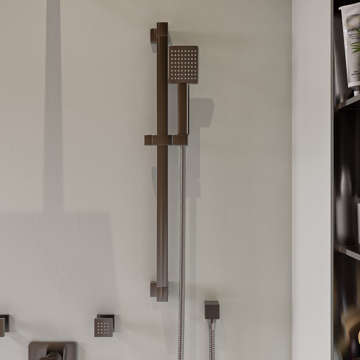 ALFI brand Brushed Nickel 3 Way Thermostatic Shower Set with Body Sprays