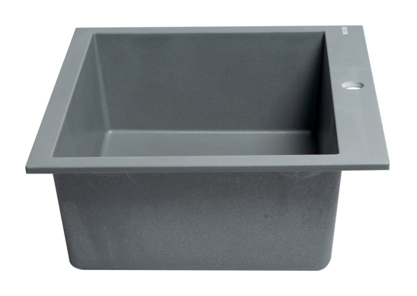 ALFI brand Titanium 24" Drop-In Single Bowl Granite Composite Kitchen Sink