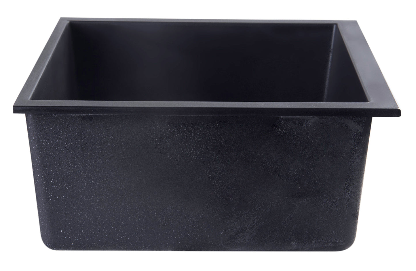 ALFI brand Black 24" Undermount Single Bowl Granite Composite Kitchen Sink