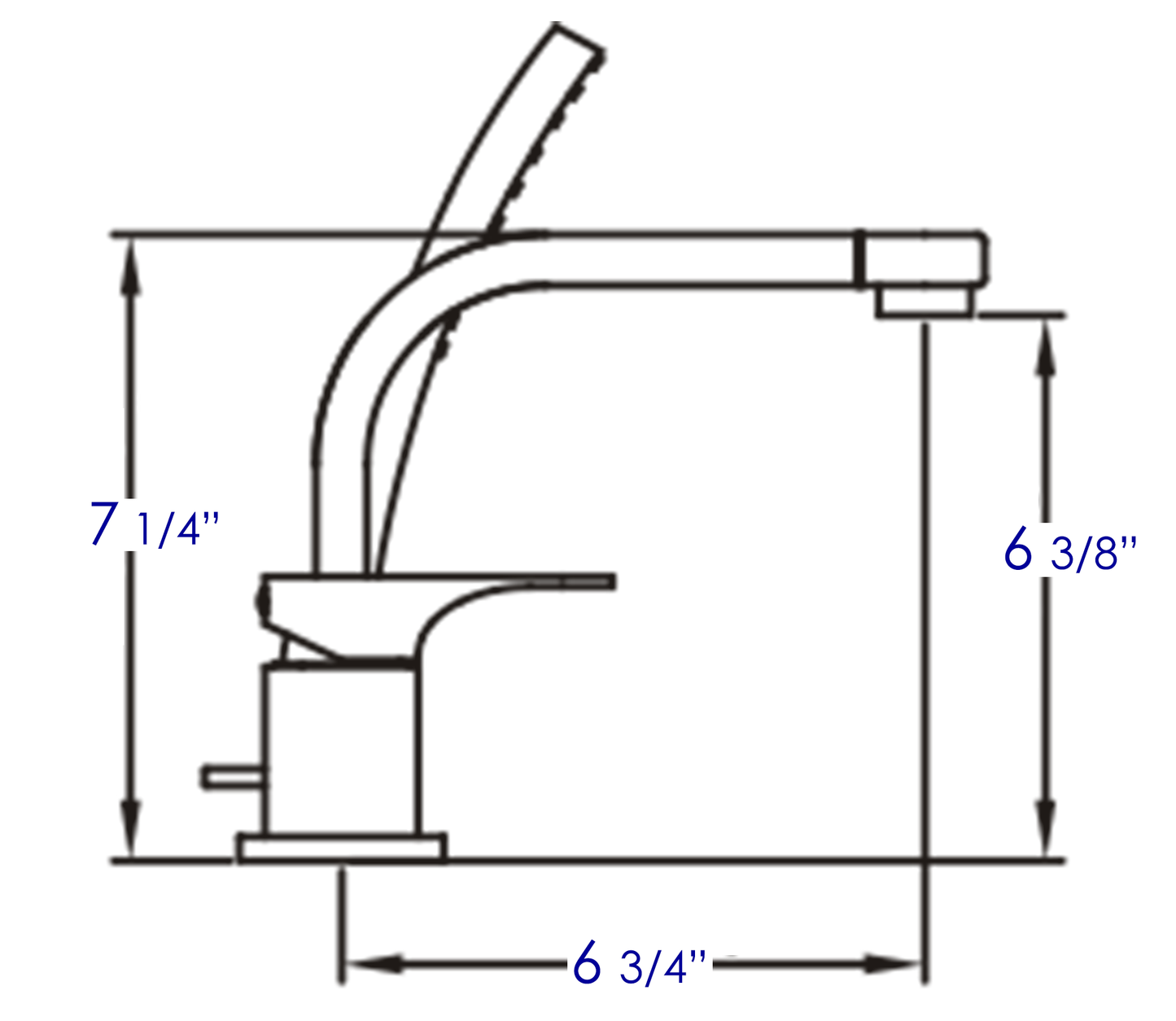 ALFI brand Deck Mounted Tub Filler and Round Hand Held Shower Head