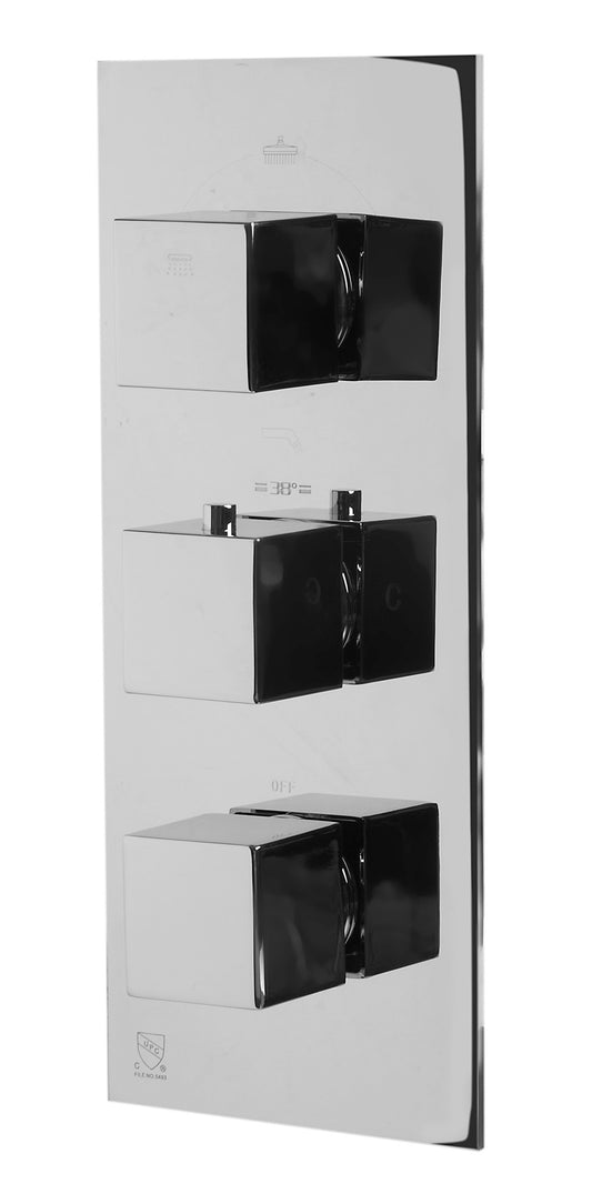 ALFI brand Concealed 4-Way Thermostatic Valve Shower Mixer /w Square Knobs