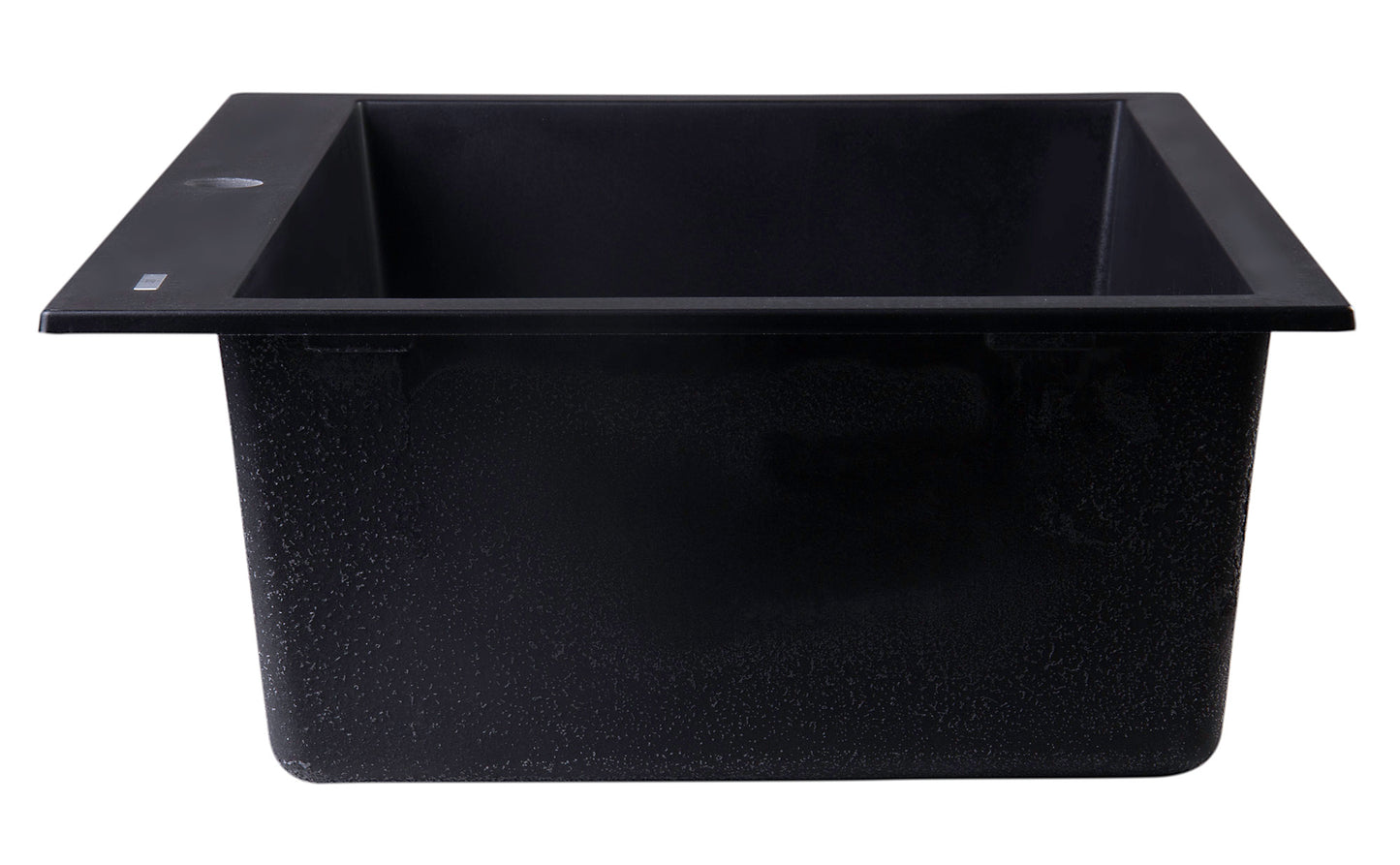 ALFI brand Black 30" Drop-In Single Bowl Granite Composite Kitchen Sink